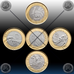 BRAZILIJA 4 x 1 Real 2015 ( Rio 2016 ) UNC
